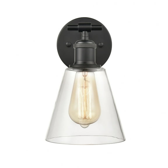 Elk Home 6-Inch Wide Scone Vanity Light, Transitional, Matte Black