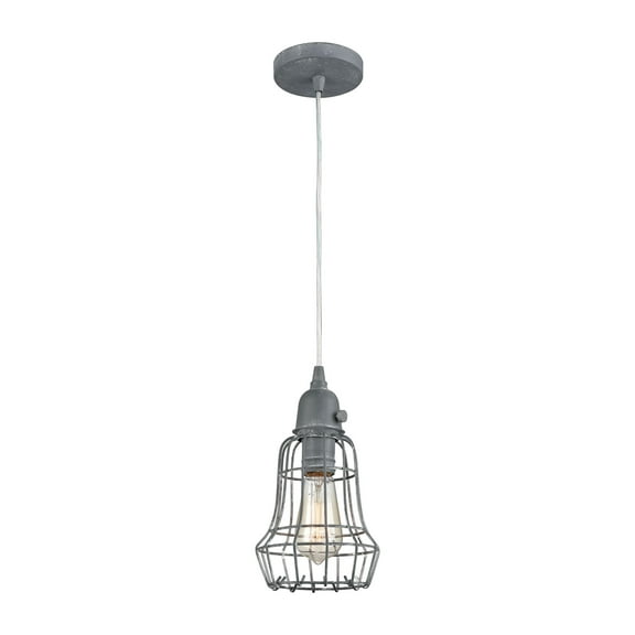 Elk Home 6-Inch Wide Squashcourt Mini Pendant, Transitional, Concrete