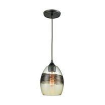 Elk Home 6-Inch Wide Whisp Pendant, Transitional, Oil Rubbed Bronze