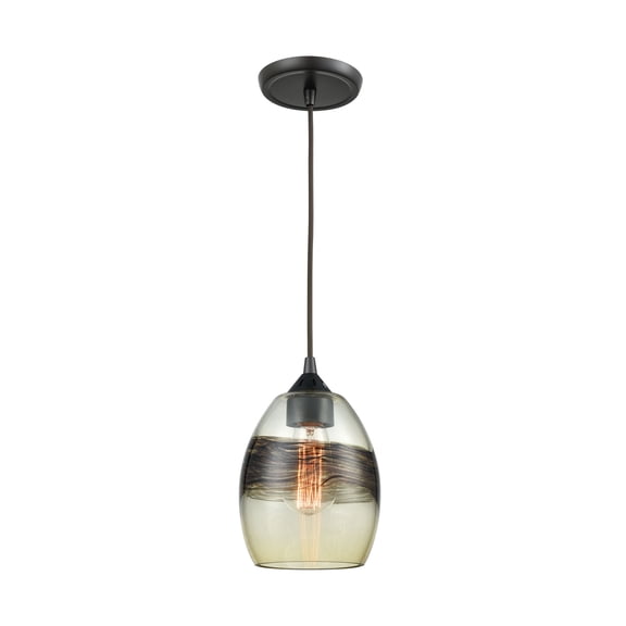 Elk Home 6-Inch Wide Whisp Pendant, Transitional, Oil Rubbed Bronze
