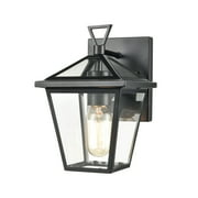 Elk Home 6-Inch Wideoutdoor Main Street Wall Sconce, Traditional-Black