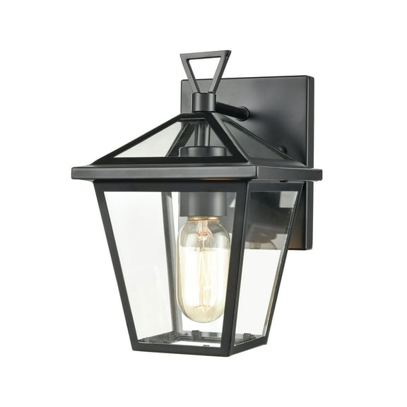 Elk Home 6-Inch Wideoutdoor Main Street Wall Sconce, Traditional-Black