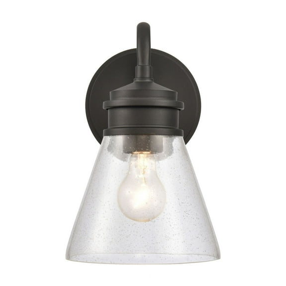 Elk Home 7.25-Inch Wide Outdoor Dovas Wall Sconce, Textured Black