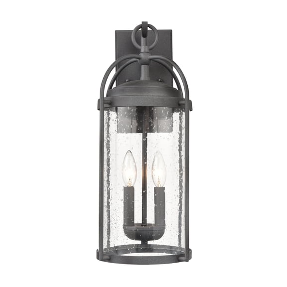 Elk Home Catalonia 19 in. High 2-Light Outdoor Wall Sconce in Distressed Zinc