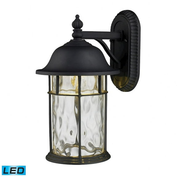 Elk Home 7.62-Inch Wide Outdoor Lapuente Wall Sconce, Matte Black