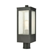 Elk Home 7-Inch Wide Angus Post Light, Transitional, Charcoal