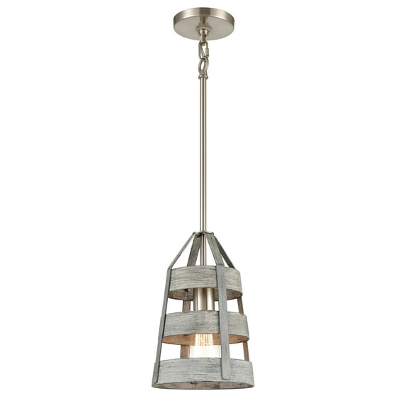 Elk Home 7-Inch Wide Brigantine Pendant, Transitional, Satin Nickel