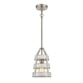thumbnail image 1 of Elk Home 7-Inch Wide Brigantine Pendant, Transitional, Satin Nickel, 1 of 4