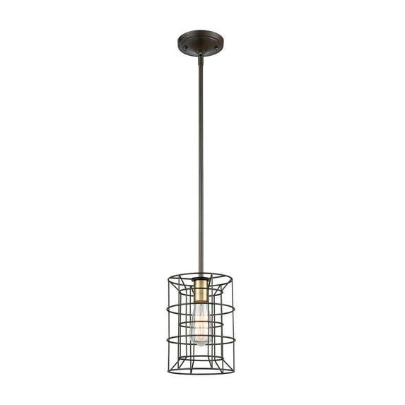 Elk Home 7-Inch Wide Dayton Pendant, Transitional, Oil Rubbed Bronze