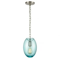 Elk Home 7-Inch Wide Ellipsa Pendant, Contemporary, Satin Nickel