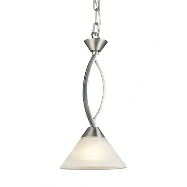 Elk Home 7-Inch Wide Elysburg Mini Pendant, Transitional, Satin Nickel