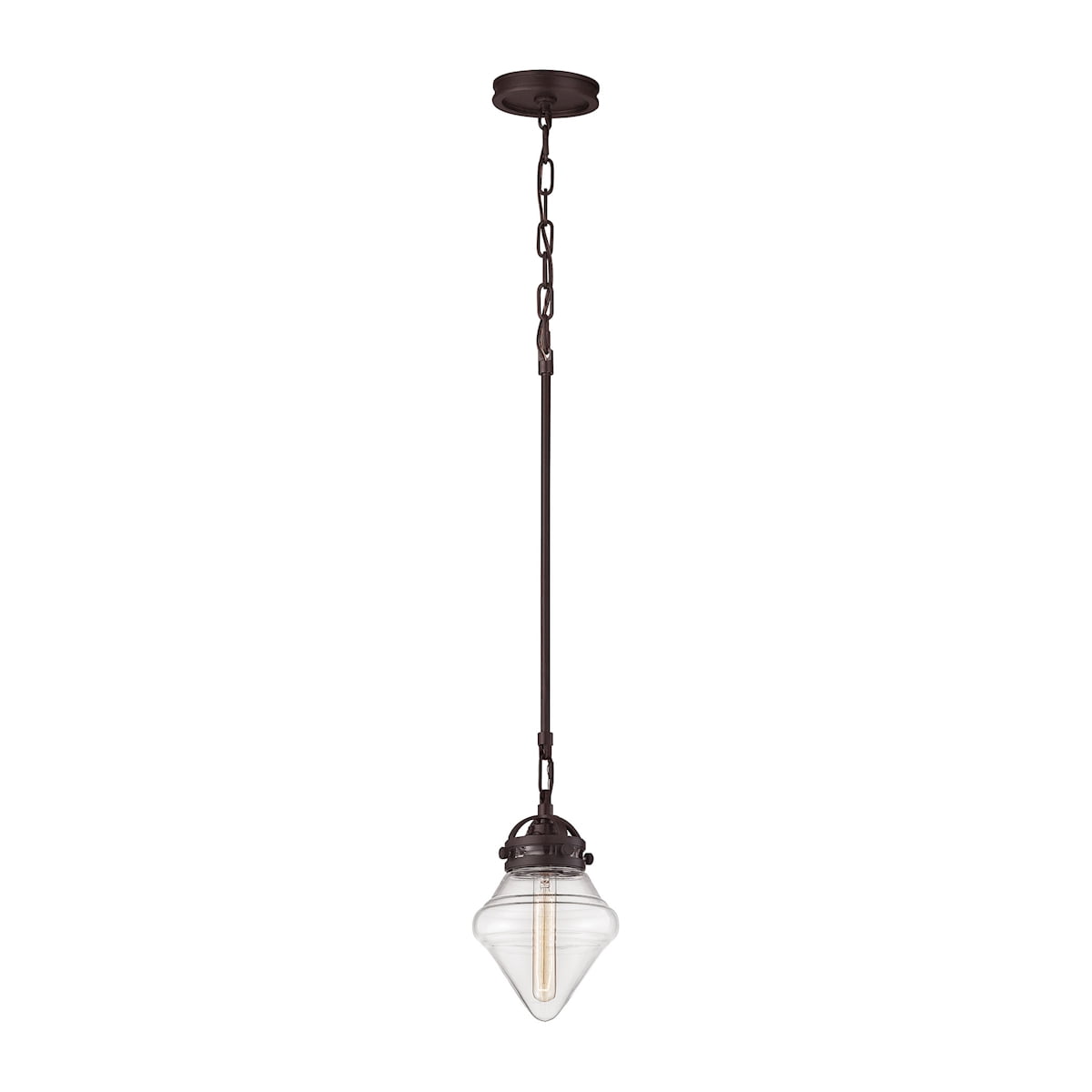 Gramercy Mini Glass Pendant Light in Oil Rubbed Bronze