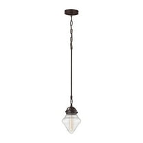 Elk Home 7-Inch Wide Gramercy Pendant, Transitional, Oiled Bronze