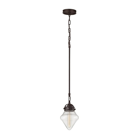Elk Home 7-Inch Wide Gramercy Pendant, Transitional, Oiled Bronze