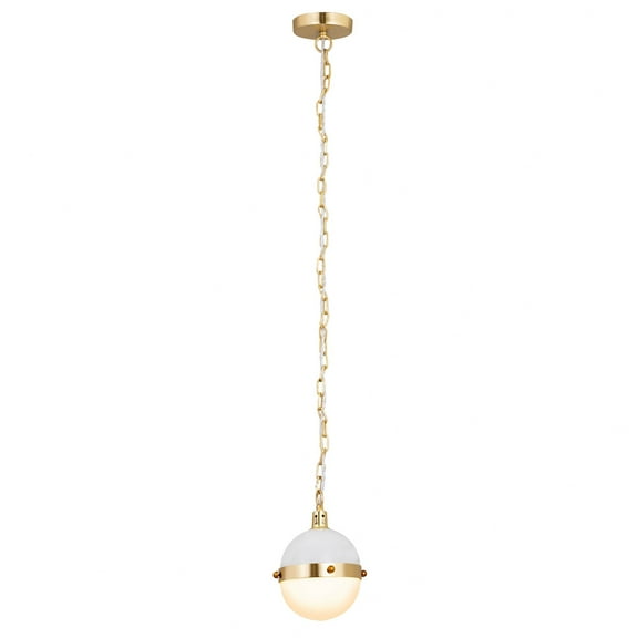 Elk Home 7-Inch Wide Harmelin Pendant, Contemporary, Satin Brass