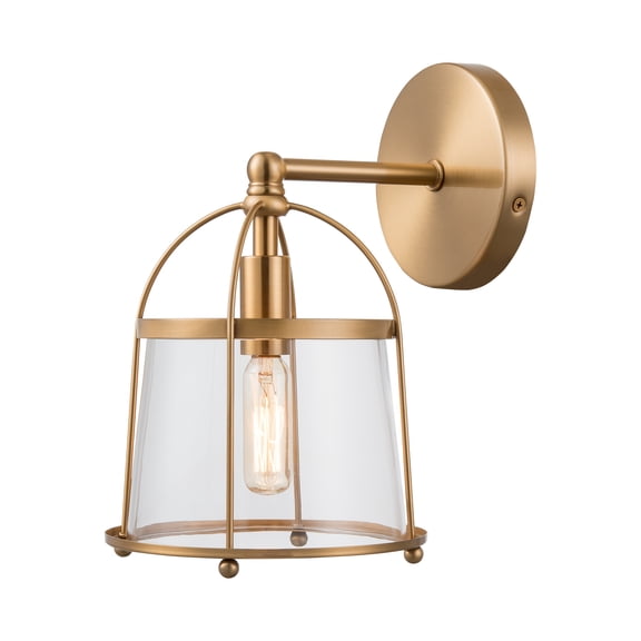 Elk Home 7-Inch Wide Merrick Vanity Light, Transitional, Satin Brass