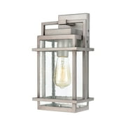 Elk Home 7-Inch Wide Outdoor Breckenridge Wall Sconce, Weathered Zinc