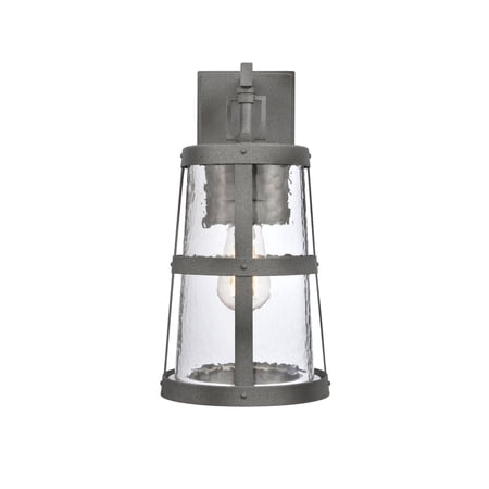 Elk Home 7-Inch Wide Outdoor Dakota Wall Sconce, Distressed Zinc