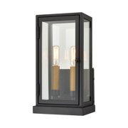 Elk Home 7-Inch Wide Outdoor Foundation Wall Sconce, Matte Black