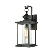 Elk Home 7-Inch Wide Outdoor Minersville Wall Sconce, Matte Black
