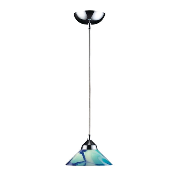 Elk Home 7-Inch Wide Refraction Pendant, Modern, Polished Chrome