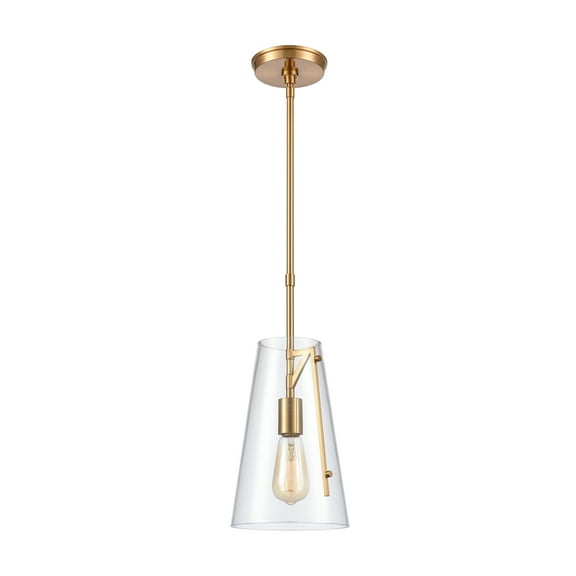 Elk Home 7-Inch Wide Trustle Pendant, Contemporary, Satin Brass