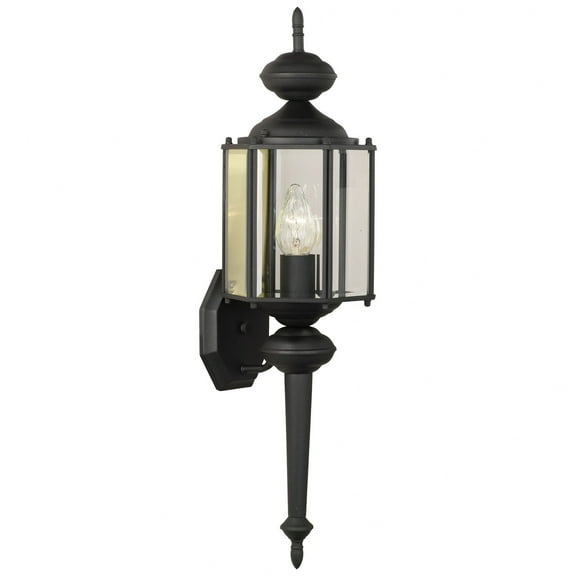 Elk Home 7-Inch Wideoutdoor Brentwood Wall Sconce, Traditional, Black