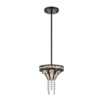 Elk Home 8-Inch Wide Fantania Mini Pendant, Traditional, Matte Black