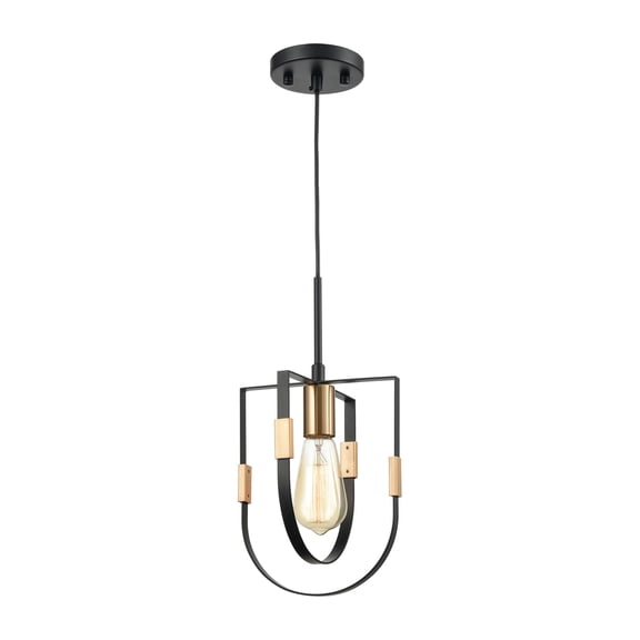 Elk Home 8-Inch Wide Heathrow Mini Pendant, Transitional, Matte Black