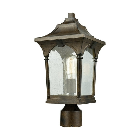 Elk Home 8-Inch Wide Loringdale Post Light Traditional-Hazelnut Bronze