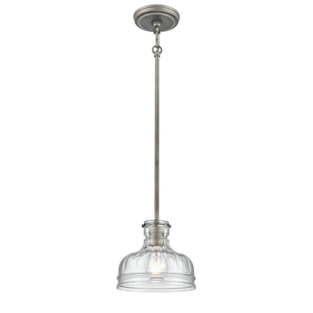 Elk Home Orinoco 8-inch Wide 1-Light Mini Pendant in Weathered Zinc