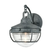 Elk Home 8-Inch Wide Outdoor Eastport Wall Sconce, Aged Zinc