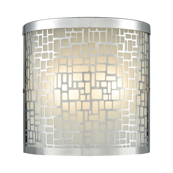 Elk Home 8-Inch Wide Outdoor Hooper Wall Sconce, Modern, Silver