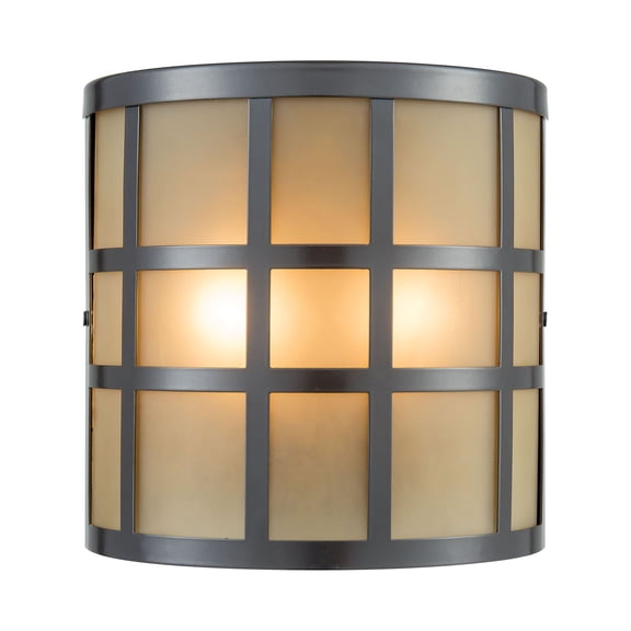 Elk Home 8-Inch Wide Outdoor Hooper Wall Sconce, Oil Rubbed Bronze