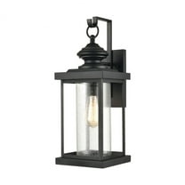 Elk Home 8-Inch Wide Outdoor Minersville Wall Sconce, Matte Black