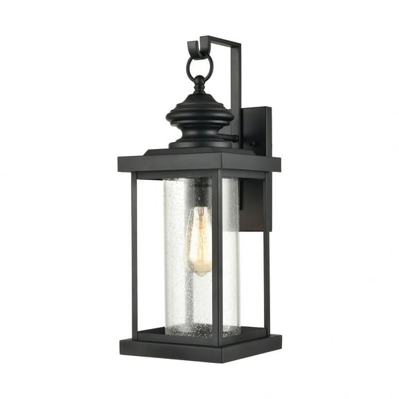 Elk Home 8-Inch Wide Outdoor Minersville Wall Sconce, Matte Black