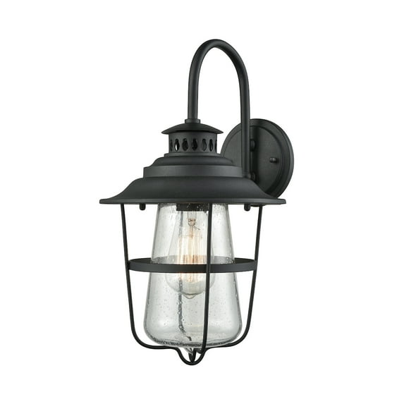 Elk Home 8-Inch Wide Outdoor San Mateo Wall Sconce, Textured Black