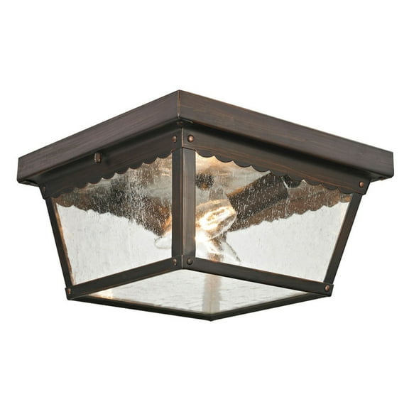 Elk Home 8-Inch Wide Springfield Flush Mount, Hazelnut Bronze