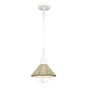 Elk Home Cape May 9-inch Wide 1-Light Mini Pendant in White Coral