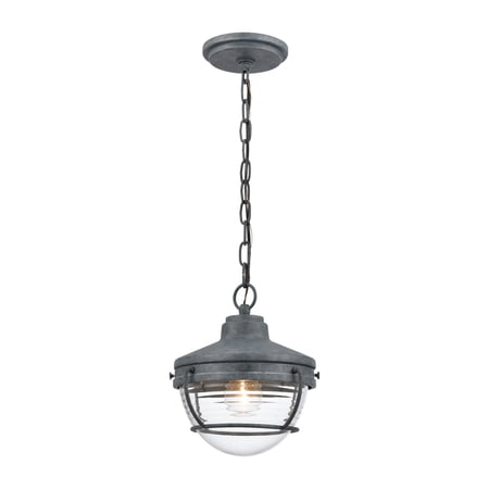 Elk Home 9-Inch Wide Eastport Hanging, Transitional, Aged Zinc