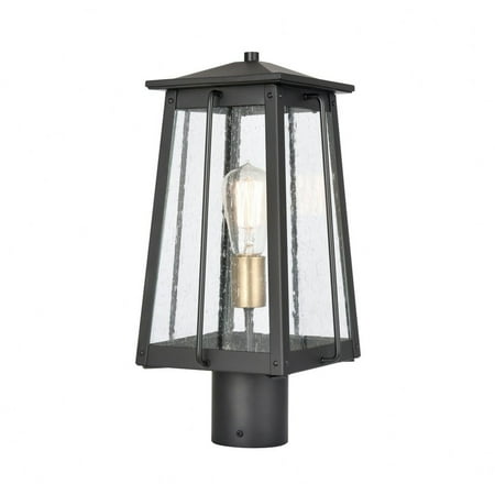 Elk Home 9-Inch Wide Kirkdale Post Light, Transitional, Matte Black
