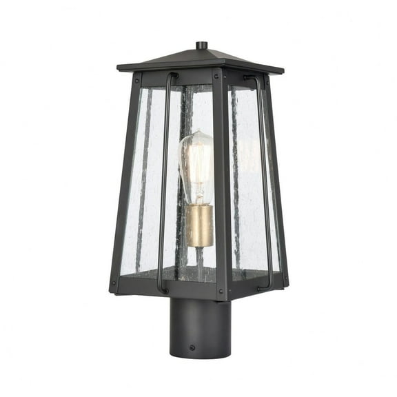 Elk Home 9-Inch Wide Kirkdale Post Light, Transitional, Matte Black