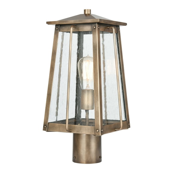 Elk Home 9-Inch Wide Kirkdale Post Light, Transitional, Vintage Brass