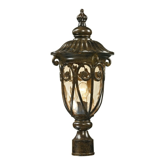 Elk Home 9-Inch Wide Logansport Post Light Traditional-Hazelnut Bronze