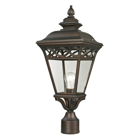 Elk Home 9-Inch Wide Mendham Post Light, Traditional, Hazelnut Bronze