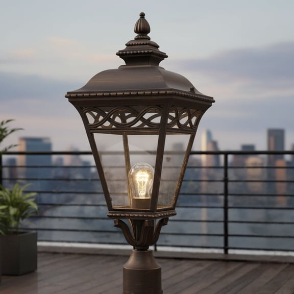 Elk Home 9-Inch Wide Mendham Post Light, Traditional, Hazelnut Bronze