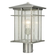 Elk Home 9-Inch Wide Oak Park Post Light Transitional-Brushed Aluminum