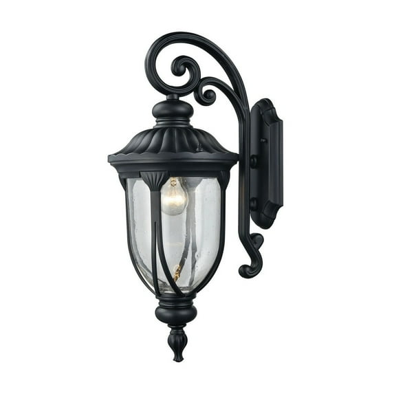 Elk Home 9-Inch Wide Outdoor Derry Hill Wall Sconce, Matte Black