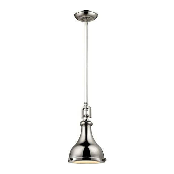 Elk Home 9-Inch Wide Rutherford Pendant, Transitional, Polished Nickel