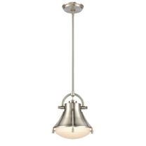 Elk Home 9-Inch Wide Urbanite Mini Pendant, Transitional, Satin Nickel